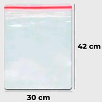 500 uni. Saco Plástico Saquinho Hermético Abre e Fecha Ziplock 30x42 N11