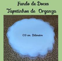 500 unidades Fundo de Doces, Tapetinhos de Organza Branco 09cm 500 unidades Fundo de Doces, Tapetinhos de Organza Branco 09cm