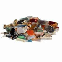 500g Cascalho Chapa d Agata Polida B de 10 a 45mm Artesanato