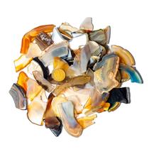 500g Cascalho Chapa de Agata Polida B - 20 a 75mm Artesanato