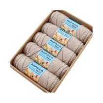 500g De Fio De Alpaca, 5 Meadas De Lã Grossa Para Tricô Manual, Material DIY Para Suéteres, Casacos,