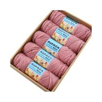 500g De Fio De Alpaca, 5 Meadas De Lã Grossa Para Tricô Manual, Material DIY Para Suéteres, Casacos,
