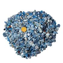 500G Quartzo Azul Celeste Pedra Rolado PP 8mm Classe B