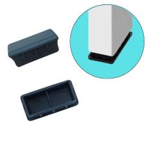 500pc - Ponteira Reforçada 20x40 Tampão Preto P/ Metalon