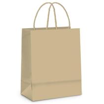 500Un Sacola de Papel Kraft com alça Tamanho Grande 32 x 26,5 cm Dobravel para Presentes