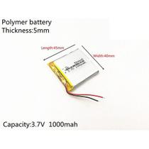 504045 3,7v 2 Fios 5mm X 40mm X 45mm Com 1000mah