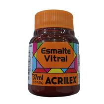 508 tinta esmalte vitral acrilex - vermelho escarlate - 37ml