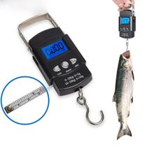 50kg Portátil Digital Pendurado Escala Backlight Eletrônico Pesca Viagem Bolso Bagagem Pesos