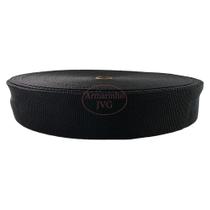 50m Fita CA 40mm 4cm Preta Cadarço Alça Bolsas Mochilas Mala