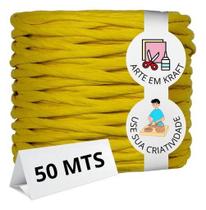 50Mts Cordão Retorcido De Papel Para Artesanato (Amarelo)