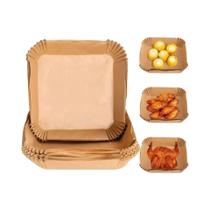 50pcs 100pcs Forma Para Cupcake Para Air Fryer Papel De Cozinha Absorvente À Prova De Óleo Para Uso