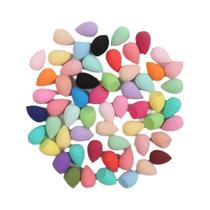 50PCS Esponjas De Maquiagem Mini Sem Látex Para Olhos E Lábios Uso Úmido E Seco Puff De Mistura Para