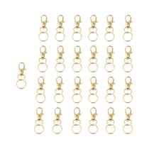 50PCS Ganchos De Metal Para Chaveiro Com Argola Giratória E Fecho Lagosta Para Fabricação De Joias E