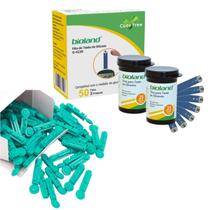 50un De Tiras De Glicose Bioland + 100 Lancetas 50un De Tiras De Glicose Bioland + 100 Lancetas