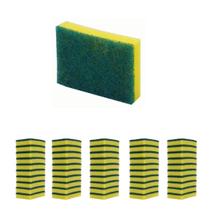 50un Esponja multiuso dupla face amarela lavar louças 50un Esponja multiuso dupla face amarela lavar louças