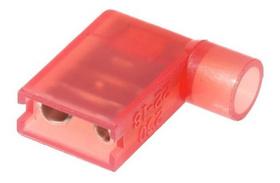 50un Kit Terminal Bandeira Total Isolado Vermelho 1,5mm