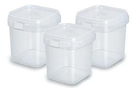 50un Pote Quadrado Com Lacre Bolo No Pote Descartável 220ml - WSPLAST 50un Pote Quadrado Com Lacre Bolo No Pote Descartável 220ml - WSPLAST
