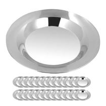 50un Prato Fundo Inox polido 22cm escola bar restaurante 50un Prato Fundo Inox polido 22cm escola bar restaurante