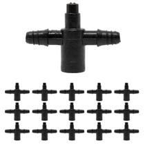50Und Conector 2 Saídas para Microtubo de 3x5mm Irrigação