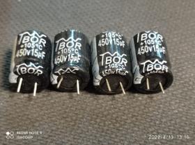 50x Capacitor Eletrolítico 15uf/450v 105º 13x17mm Tbor