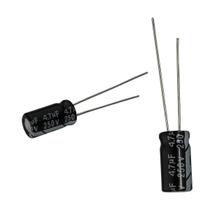50X Capacitor Eletrolítico 4,7Uf X 250V 105º Kit C/50 Peças 50X Capacitor Eletrolítico 4,7Uf X 250V 105º Kit C/50 Peças