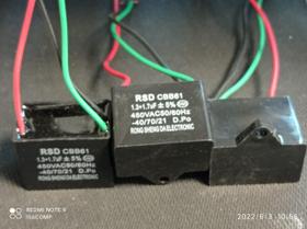 50x Capacitor Partida 1,3+1,7uf/450v Fio Cbb61 Rsd