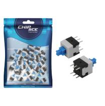 50x Chave Push Button 6 Polos Sem Trava 8mm - Alta Qualidade 50x Chave Push Button 6 Polos Sem Trava 8mm - Alta Qualidade