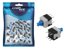 50X Chave Push Button 6 Polos Sem Trava 8Mm - Alta Qualidade 50X Chave Push Button 6 Polos Sem Trava 8Mm - Alta Qualidade