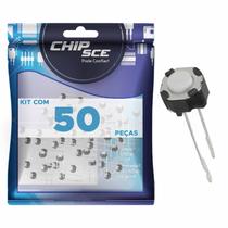 50x Chave Táctil Redonda 2 Terminais 4,3mm - Alta Qualidade 50x Chave Táctil Redonda 2 Terminais 4,3mm - Alta Qualidade