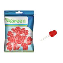 50x Led Difuso 10mm - Projetos Em Geral 2 Terminais Vermelho 50x Led Difuso 10mm - Projetos Em Geral 2 Terminais Vermelho