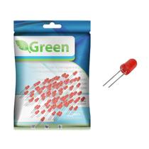 50x Led Difuso 5mm - Projetos em Geral 2 Terminais Vermelho