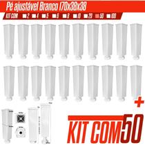 50x Peças Pézinhos Para Armario De Cozinha Regulagem 17 até 20cm