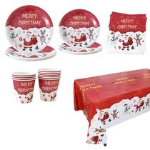 51pcs Decoração de Natal Conjunto descartável de talheres, festa - Wokex