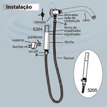 5205 C16 - Ducha Manual Com Desviador Cromado 5205 C16 - Ducha Manual Com Desviador Cromado