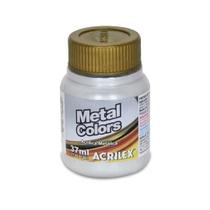 533 tinta metal colors acrilex - prata - 37ml