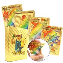 55 Cartas de Pokemon V, Vmax, Gx, Pikachu, Charizard, Mewtwo Deck Cards