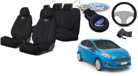558Kit Premium Fiesta 2013-2019: Capas, Volante, Chaveiro