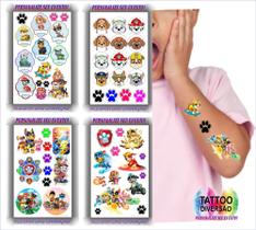56 Tatuagens Temporária infantil para Menino e Menina do Patrulha Canina