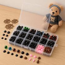 560 Peças Kit Olhos e Narizes Amigurumi com Trava de Segurança para Pelúcia
