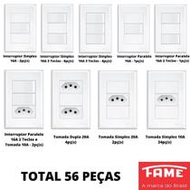 56un Interruptor Tomada Simples e Dupla 4x2 Evidence Fame