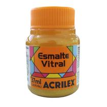 598 tinta esmalte vitral acrilex - dourado solar - 37ml