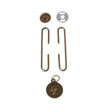 5cm Retro Portrait Metal Bolsa de metal Bolsa C-shaped Frame Clasp Magnetic Snap Acessório - Bronze