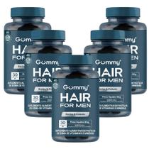 5Cx Gummy Hair For Men Barba e Cabelo Sabor Cola 30 Gomas Cd