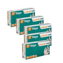 5cx luvas proced vinil c pó talge transp 100un 5cx luvas proced vinil c pó talge transp 100un