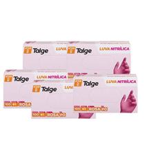 5cxs luvas proced nitrílica talge rosa 100un
