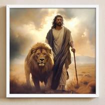5D Full Round Drill Pintura Diamante, Jesus e Leão, Home Decor, Artesanato, DIY, 30x30cm