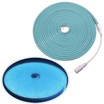 5m Mangueira Fita Led 12v Neon Corte2,5cm Alto Brilho+ Fonte Azul Claro 5m Mangueira Fita Led 12v Neon Corte2,5cm Alto Brilho+ Fonte Azul Claro
