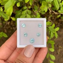 5ø Água Marinha Brilhante SET 3,19ct