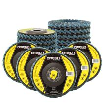 5pc Disco Flap Manta Abrasiva 115x22,23mm Fino Azul