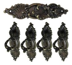 5Pç Puxador Colonial Grande S/ Chave Guarda Roupa Móveis Cor